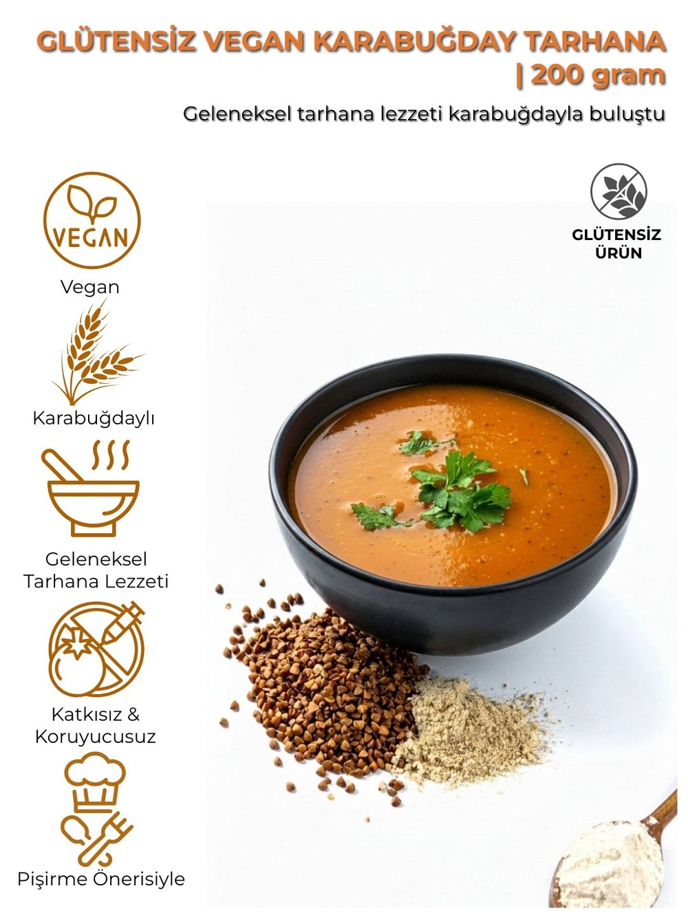 Glutensiz Vegan Karabuğday Tarhana | 200 gram