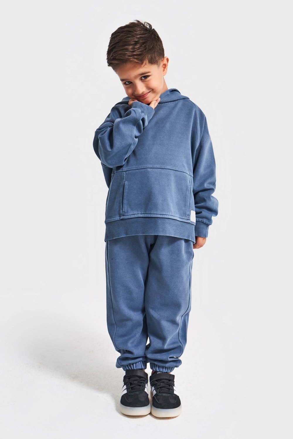 Kapüşonlu Unisex Basic Model Çocuk Eşofman Takımı