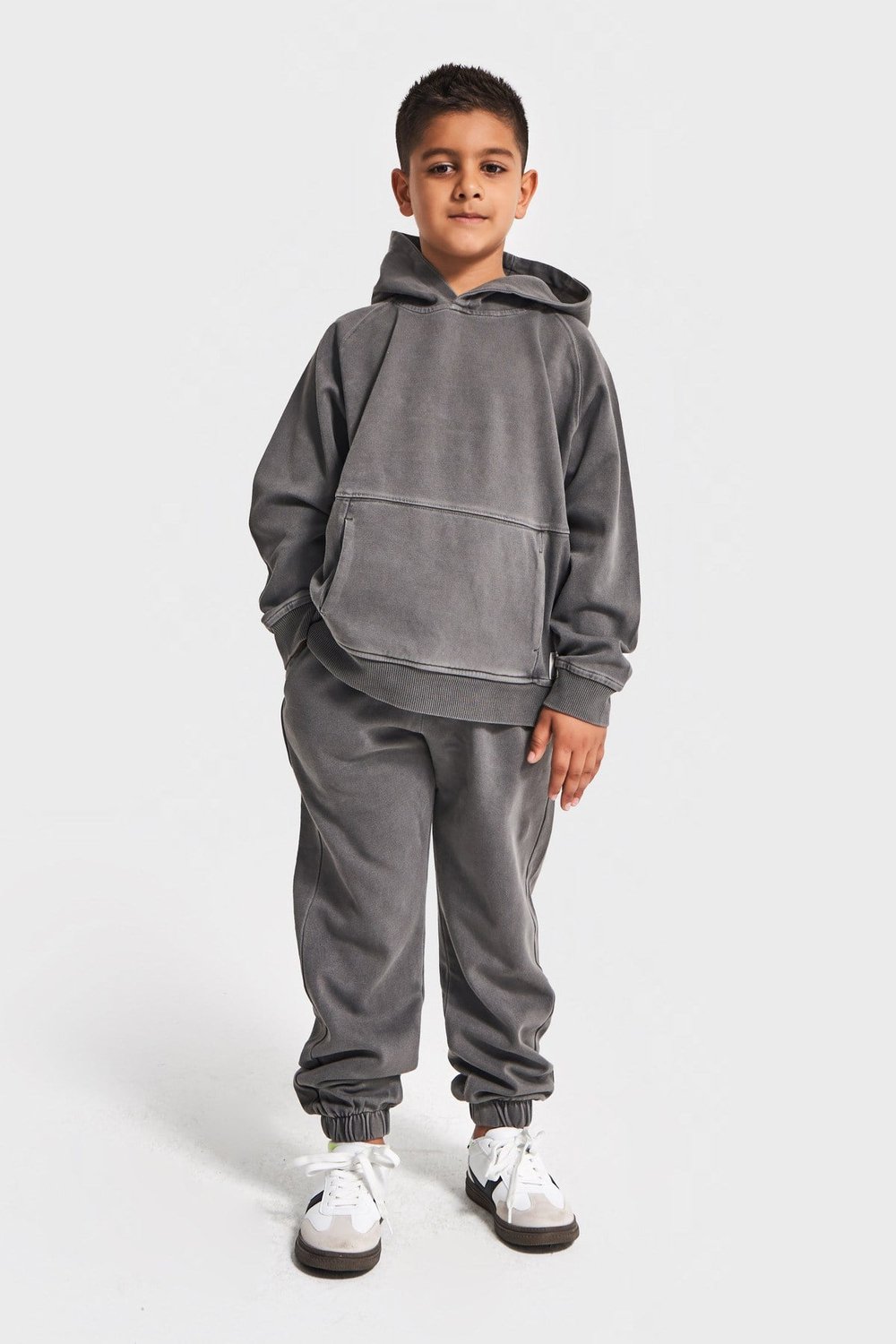 Kapüşonlu Unisex Basic Model Çocuk Eşofman Takımı