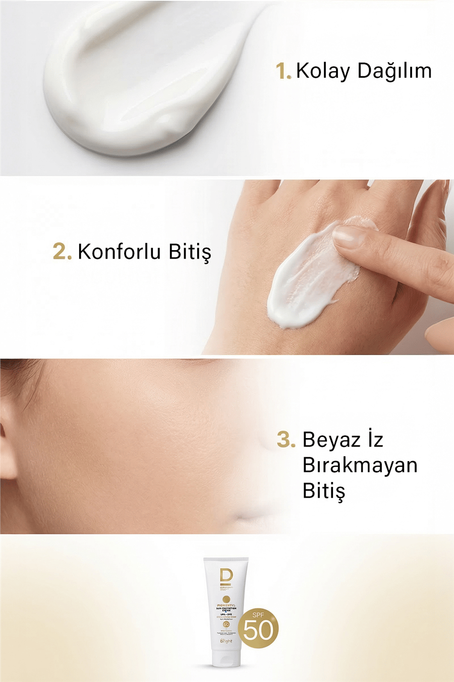 2li Be Bright Pigmentyl SPF 50+ | UVA & UVB Koruyucu | Leke Karşıtı Güneş Kremi | 75+75 ml