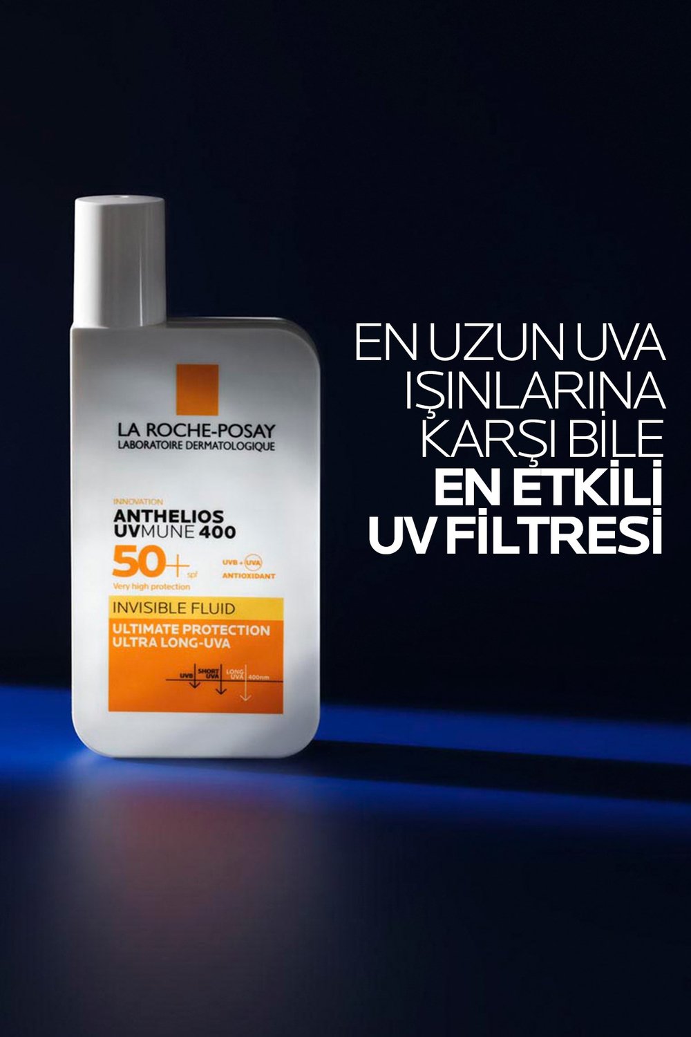 Anthelios Uvmune 400 Invisible Fluid Tüm Cilt Tipleri İçin Yüksek Koruma SPF50+ Yüz Güneş Kremi 50ML