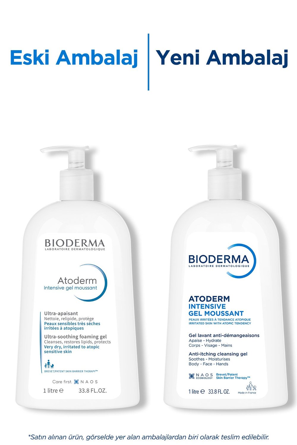 Atoderm Intensive Foaming Gel Çok Kuru, Atopi Eğilimli Cilt Onarıcı Temizleme Jeli Niasinamid 1 Lt