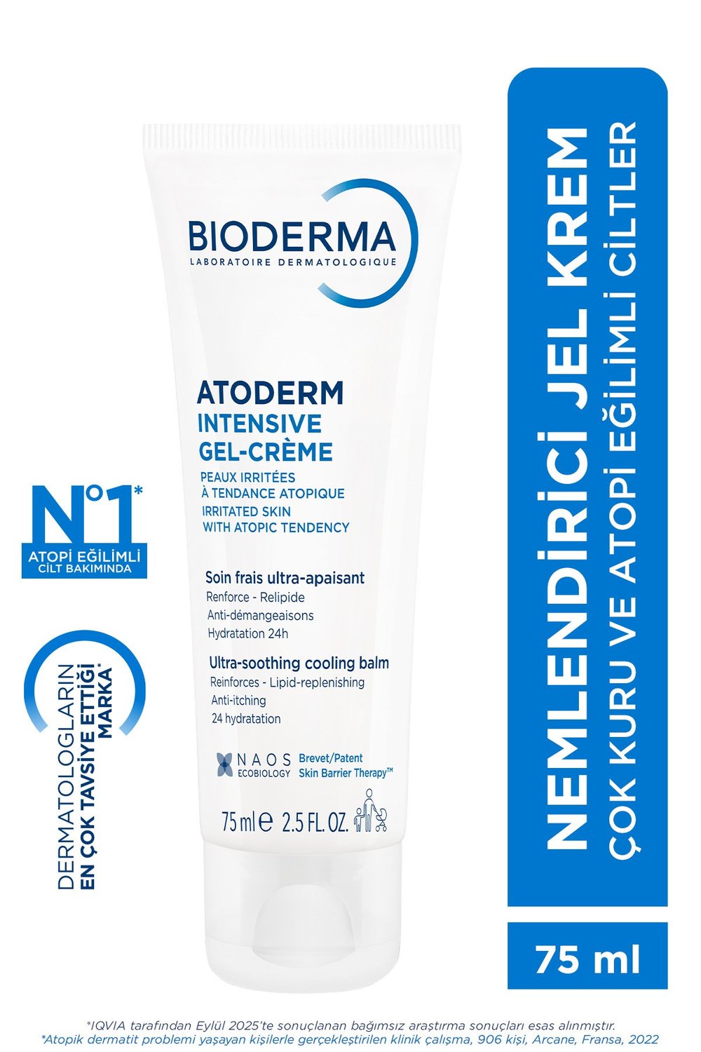 Atoderm Intensive Gel Cream Kuru, Atopi Eğilimli Cilt Niasinamid İçeren Nemlendirici Jel Krem 75 ml