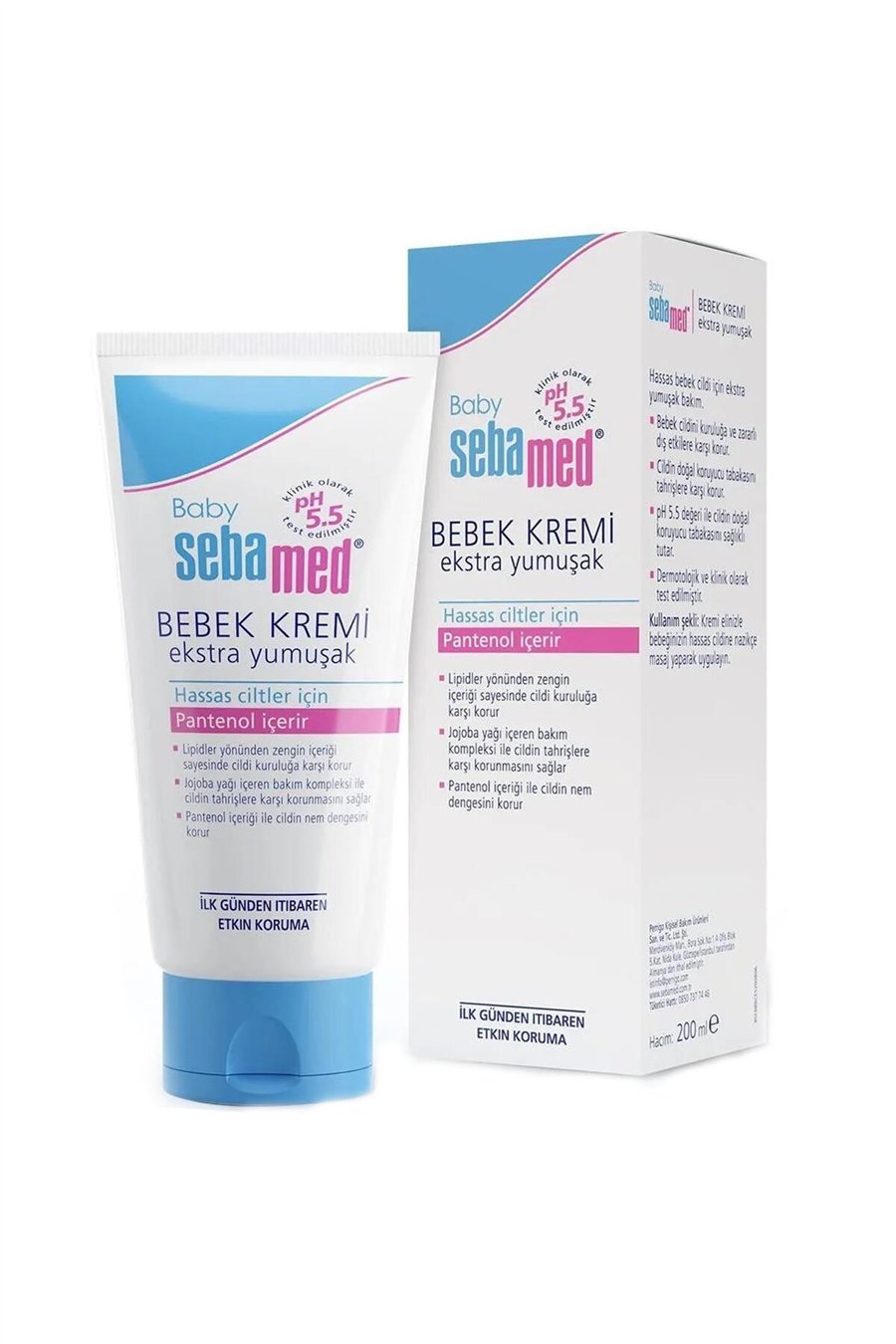 Baby Hassas Ciltler Pantenol İçerikli Cilt Kuruluğuna Karşı Etkili ph 5.5 Bebek Kremi 200 ml