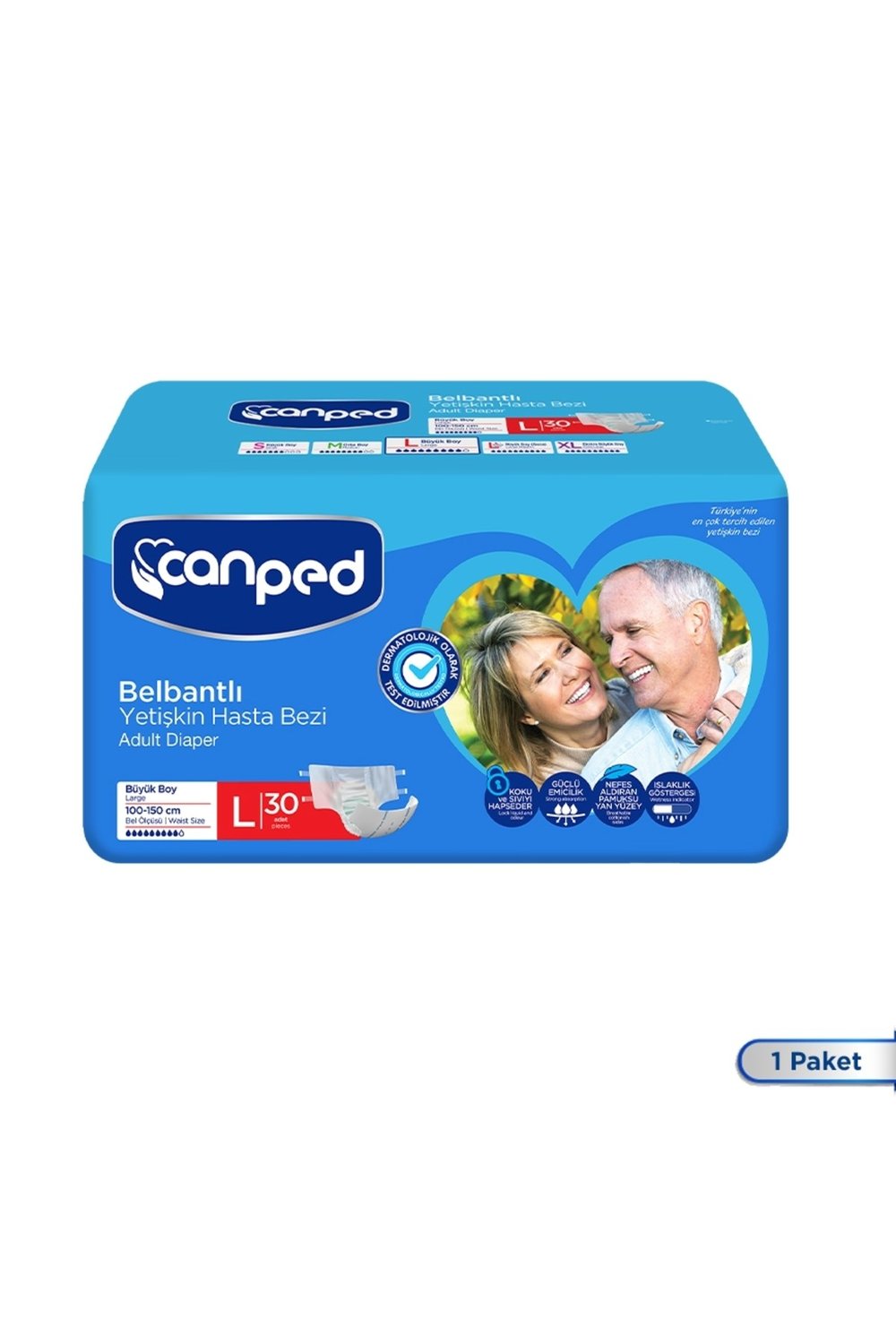 Belbantlı Hasta Bezi Büyük Boy Large 30 Lu