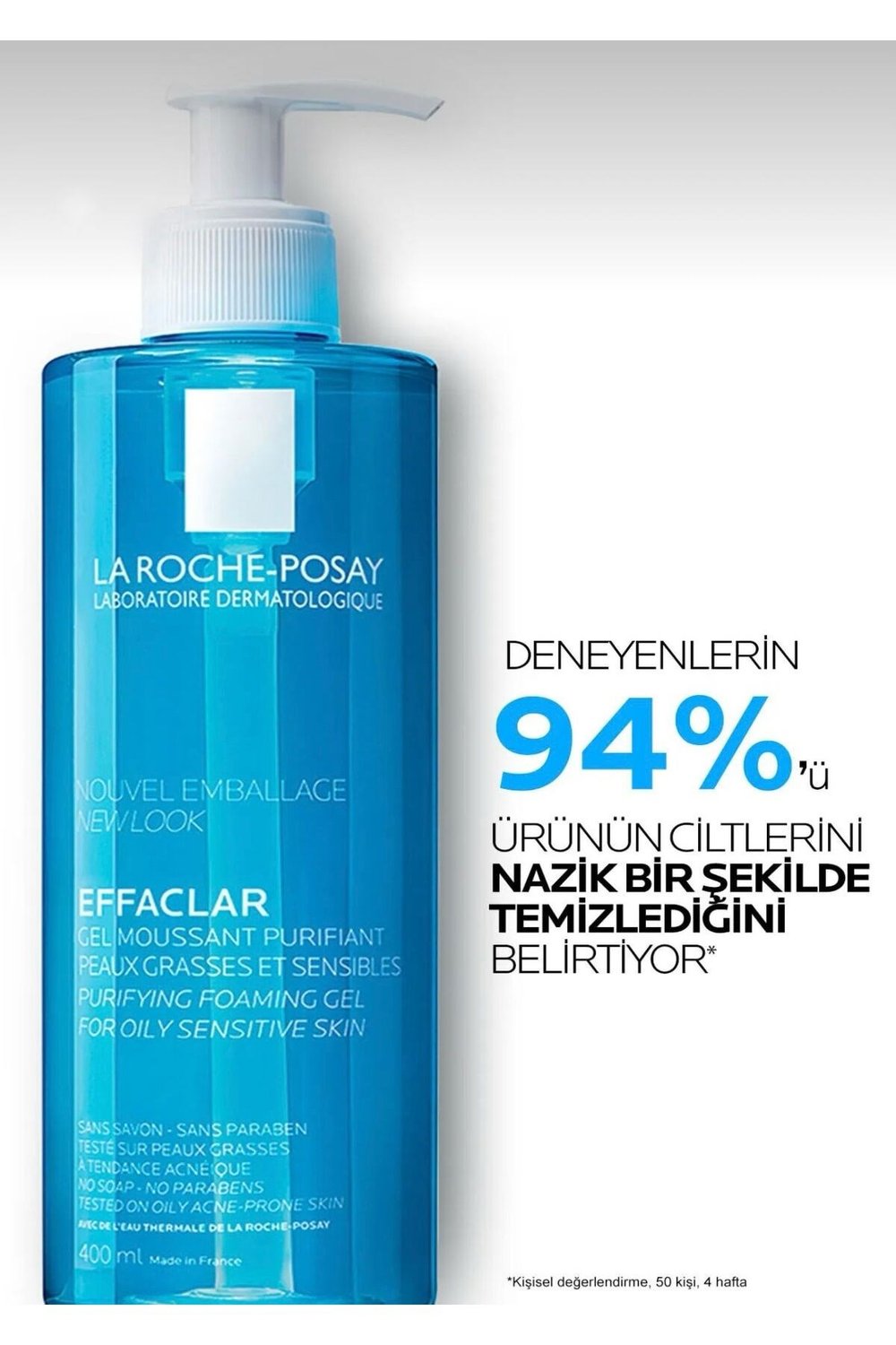 Effaclar Jel Yağlı/Akneye Eğilim Gösteren Ciltler Için Yüz Temizleme Jeli 400 ml 3337872411991