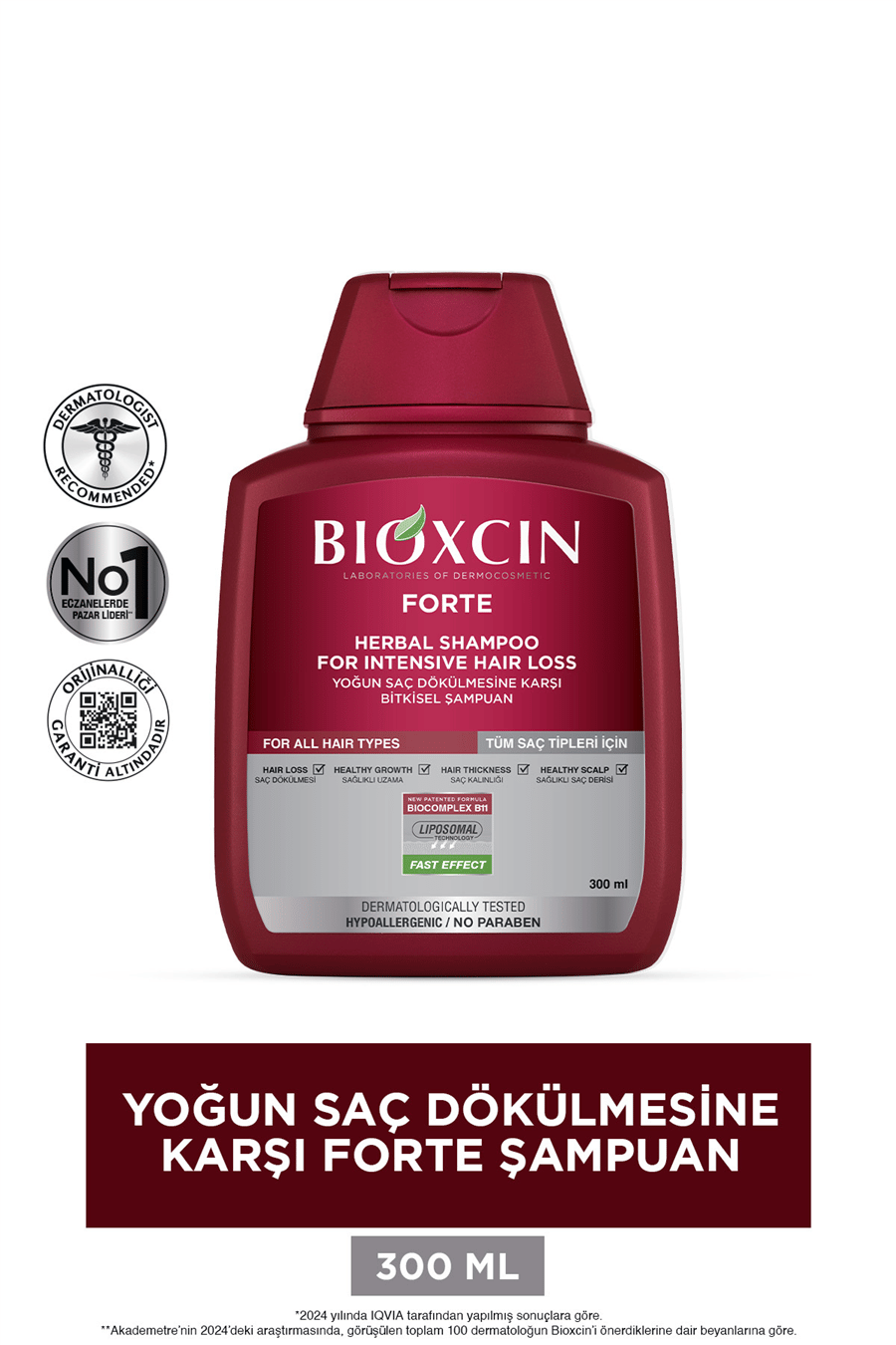 Forte Şampuan Tüm Saç Tipleri Için 3x300ml - Yoğun Dökülme Şampuanı Avantajlı Paket