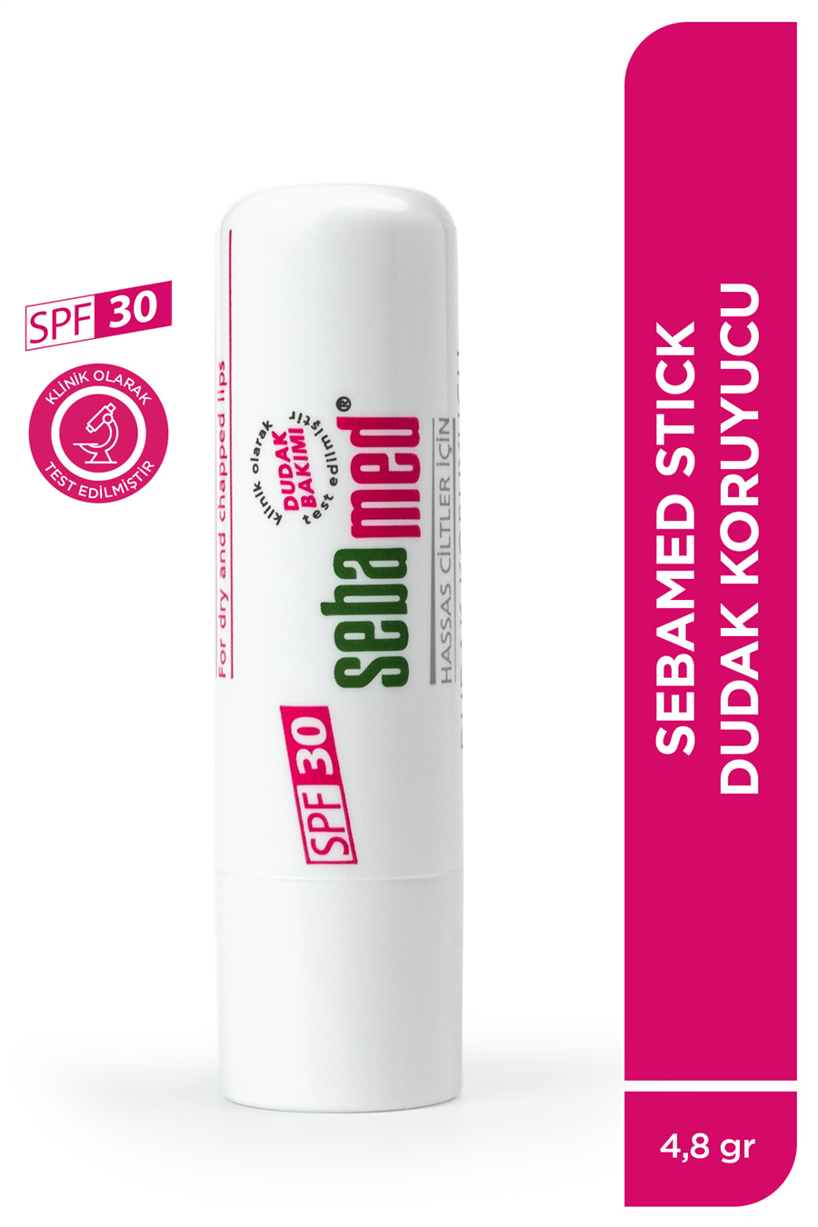 Kurumuş Çatlamış ve Hassas Dudaklar - Yoğun Nemlendiricili Lipbalm - Dudak Bakım Kremi 30 SPF 4,8 gr