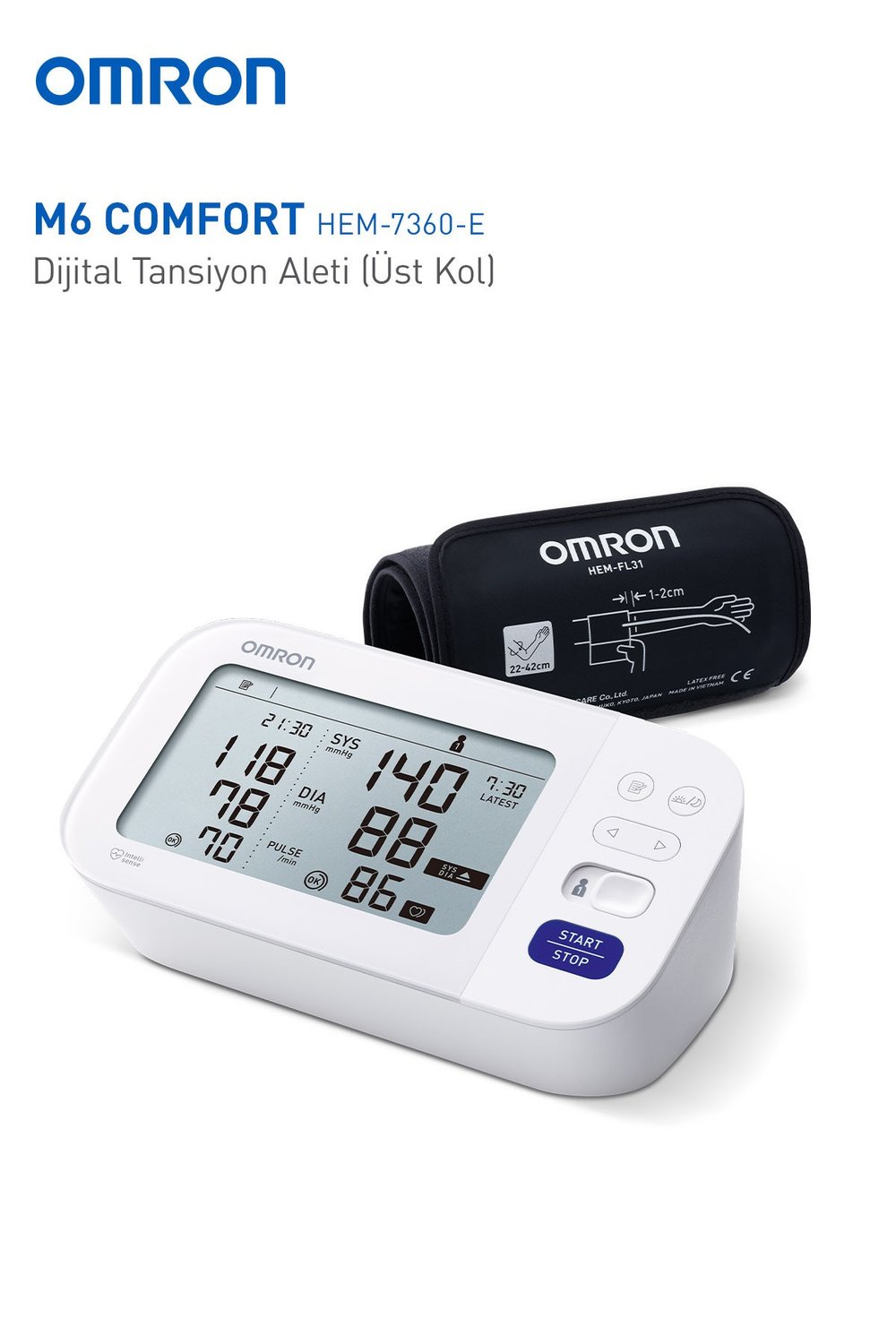 M6 Comfort AFib HEM-7380-E Koldan Ölçer Tansiyon Aleti