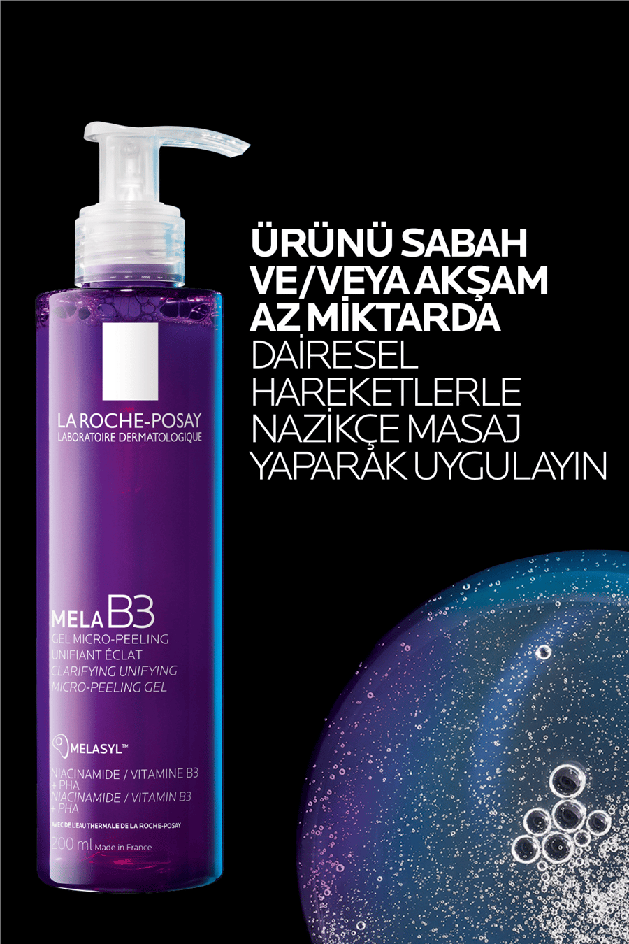 Mela B3 Koyu Leke Karşıtı Peeling Etkili Yüz Temizleme Jeli, 200 ml