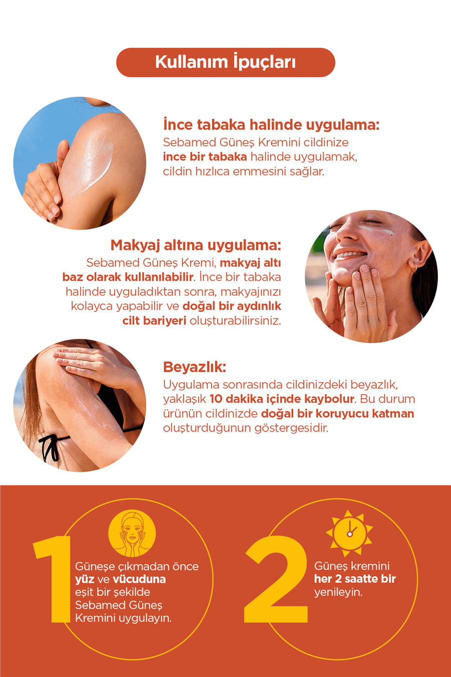 Sun Care SPF 50+ UVA / UVB Filtresi ve E Vitamini Üçlü Yüksek Koruma Çok Yönlü Güneş Kremi 75 ml