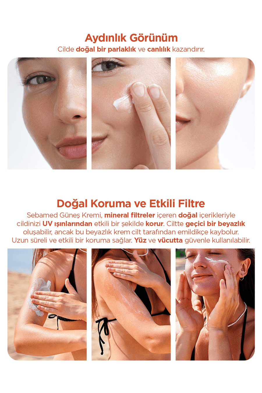 Sun Care SPF 50+ UVA / UVB Filtresi ve E Vitamini Üçlü Yüksek Koruma Çok Yönlü Güneş Kremi 75 ml