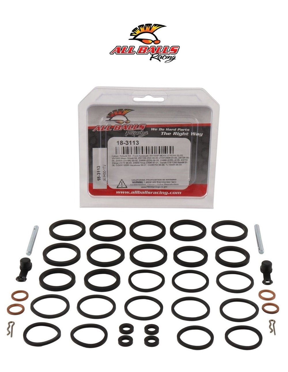 ABR FREN KALİPER YENİLEME KİTİ - ÖN / ALL BALLS RACING / ÖN / KAWASAKI / ZX-12R NINJA / 1200cc