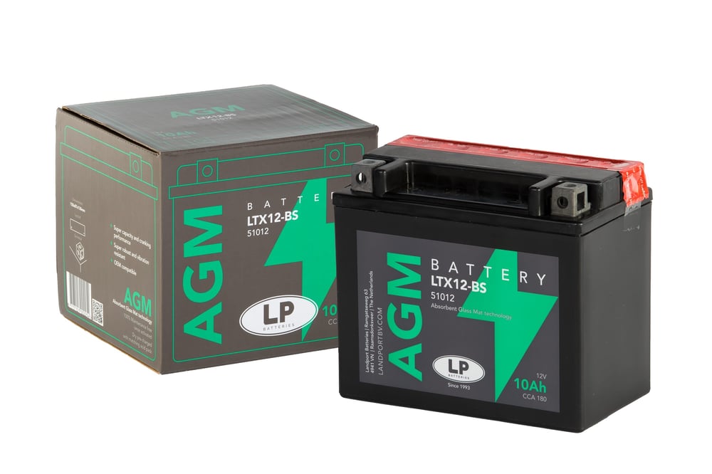 AGM AKÜ (LTX12-BS) / 10 A / KG: 3,58 / L:150 / W:87 / H:130 CCA: 180 / LP - LANDPORT / APRILIA / ATLANTIC / 500cc