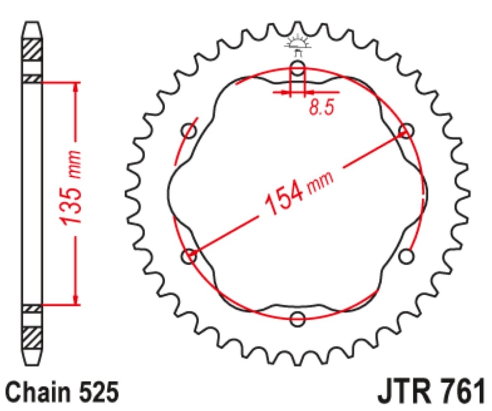 ARKA DİŞLİ / JT / (DİŞLİ SAYISI : ORİJİNAL) / DUCATI / 1098 / S / 1100cc