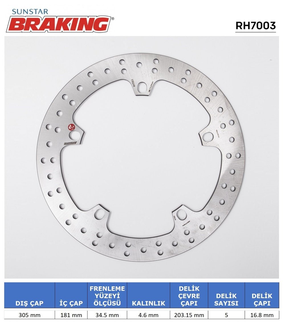 BMW YUVARLAK ÖN FREN DİSKİ / BRAKING / ÖN İKİ TAKIM KULLANIR / BMW / F 750 GS / 750cc