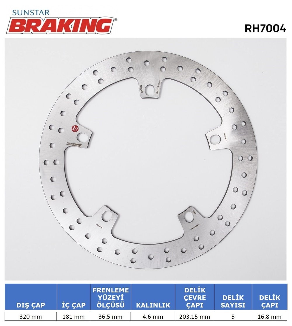 BMW YUVARLAK ÖN FREN DİSKİ / BRAKING / ÖN İKİ TAKIM KULLANIR / BMW / F 800 GT / 800cc