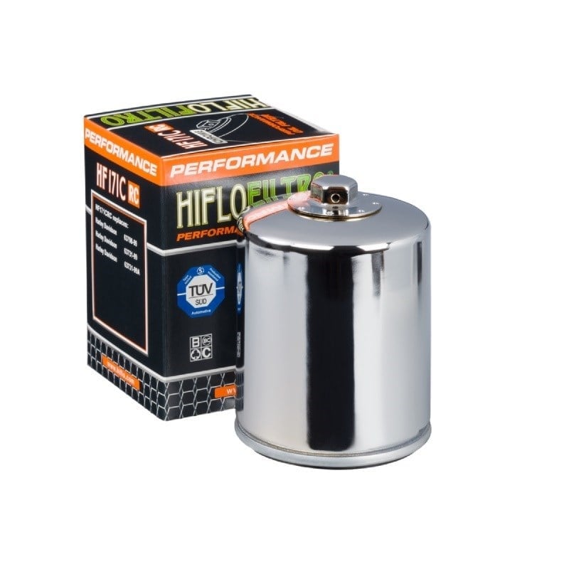 HIFLO YAĞ FİLTRESİ / HIFLO / ANAHTAR BAŞLIKLI - KROM / HARLEY D. / BLACKLINE (FXS) / 1584cc