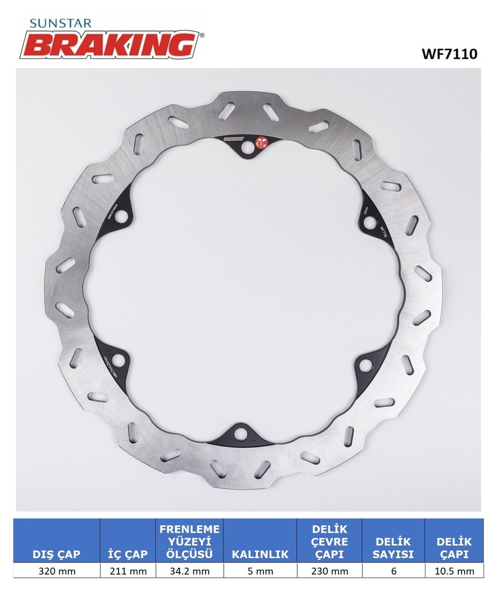 HONDA CB 500F / CBR 500 R / CB 650 F / CBR 650 F DALGALI ÖN FREN DİSKİ / BRAKING / ÖN SOL / HONDA / CB 500F / 500cc