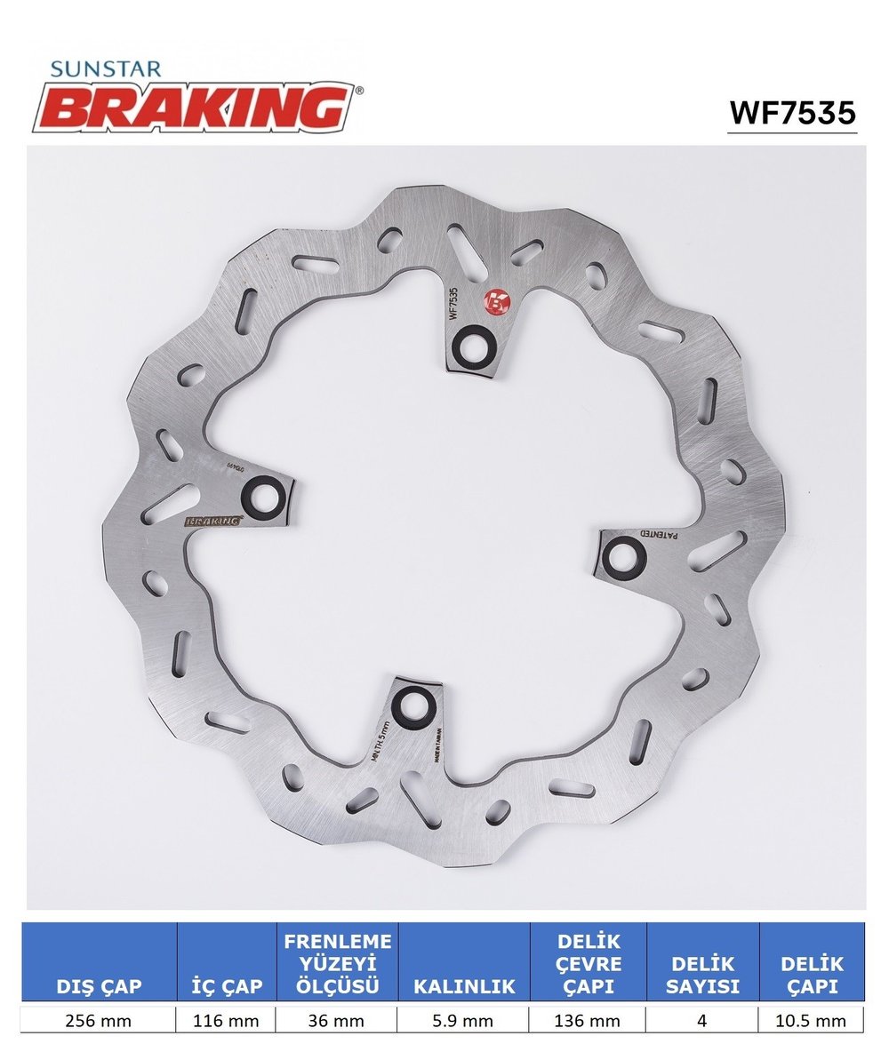 HONDA CRF 1000-1100 DALGALI ARKA FREN DİSKİ / BRAKING / ARKA / HONDA / CRF L AFRICA TWIN / ADV / DCT L4 / 1100cc