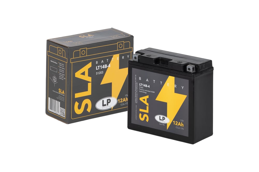 SLA AKÜ (MB LT14B-4) / 12 A / KG: 4,14 / L:150 / W:70 / H:145 / CCA: 175 / LP - LANDPORT / HYOSUNG / GV 650 AQUILA / 650cc