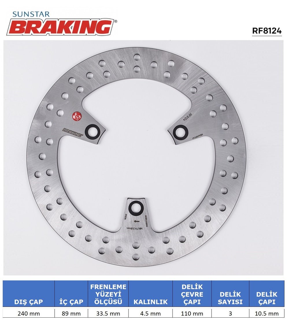 SUZUKI BURGMAN 200 YUVARLAK ÖN VE ARKA FREN DİSKİ / BRAKING / ÖN & ARKA / SUZUKI / UH 200 BURGMAN / 200cc