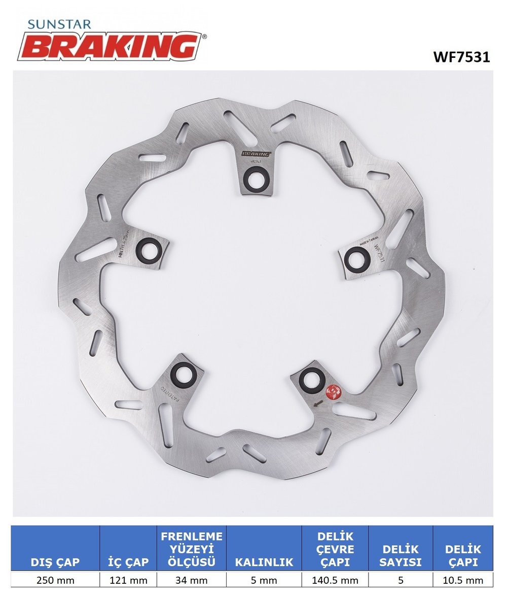 SUZUKI GSX-S / F ABS / KATANA DALGALI ARKA FREN DİSKİ / BRAKING / ARKA / SUZUKI / GSX-S / F ABS / 1000cc