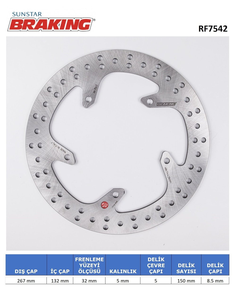 YUVARLAK ARKA FREN DİSKİ / BRAKING / ARKA / YAMAHA / FZ8 / FAZER / 800cc