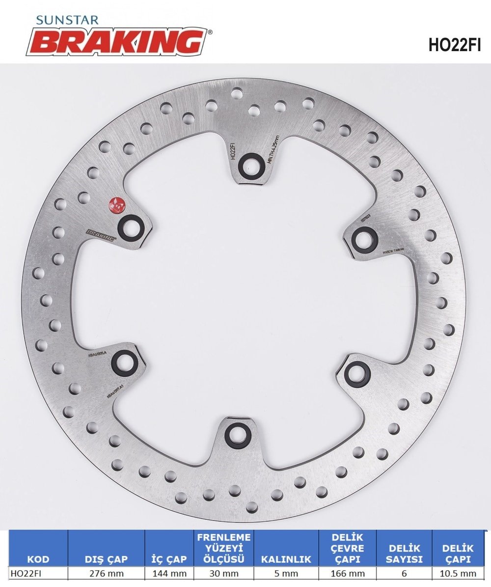 YUVARLAK FREN DİSKİ / BRAKING / ÖN / HONDA / CBR 125 R / 125cc
