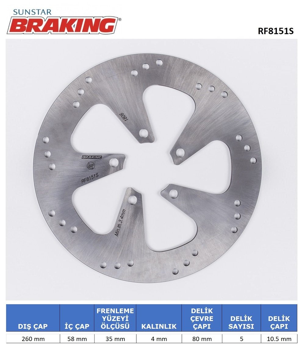 YUVARLAK ÖN FREN DİSKİ / BRAKING / ÖN / KAWASAKI / J 300 / 300cc
