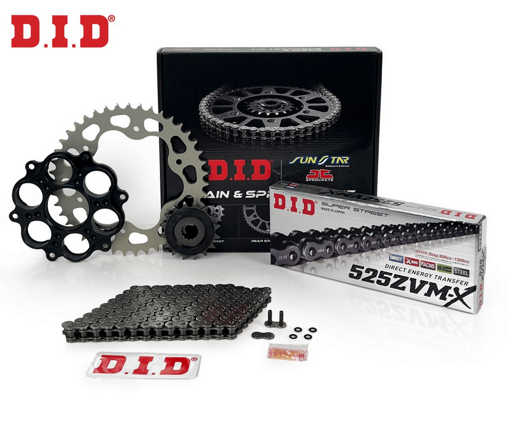 ZİNCİR DİŞLİ SETİ - DUCATI HYPERMOTARD (796 CC) - (2010-2011) / DID ZİNCİRLİ SET / ZİNCİR : DID-525ZVM-X (ÇELİK)-104 / DİŞLİ : (15T -41T) / DUCATI / HYPERMOTARD / 796cc