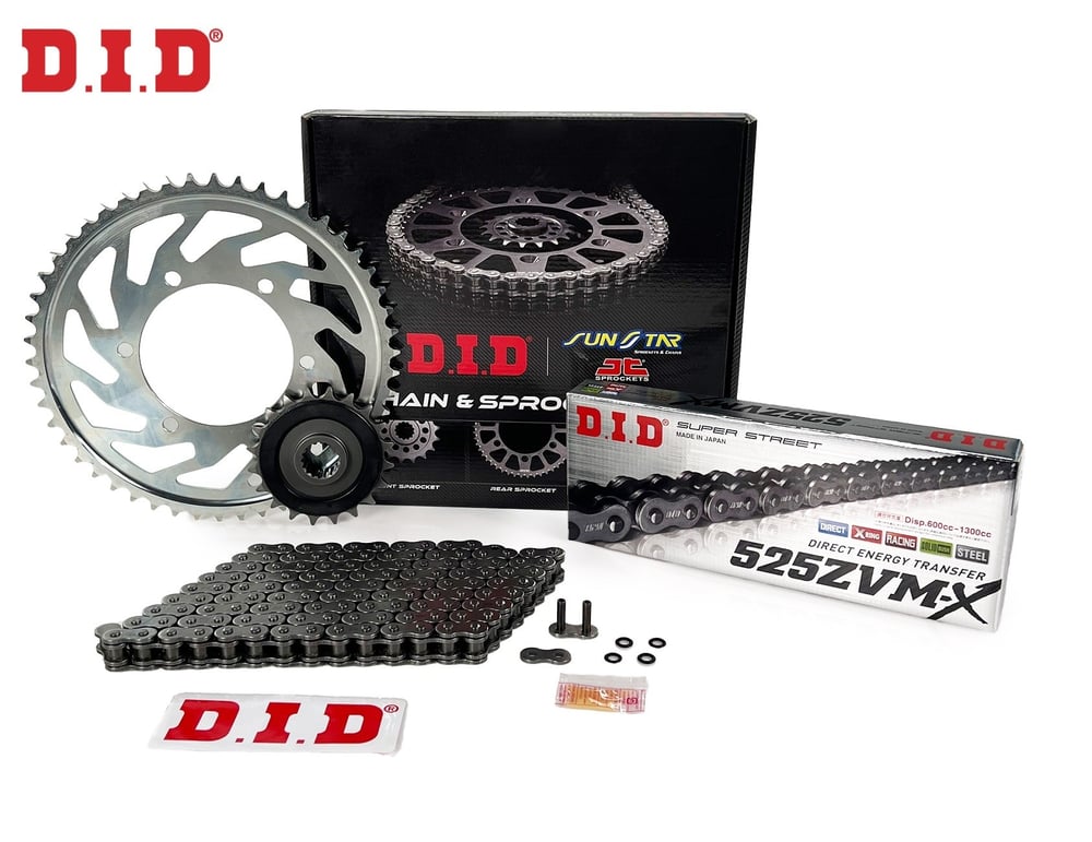 ZİNCİR DİŞLİ SETİ - KTM SUPER ADVENTURE / R / S / T (1290 CC) - (2021-2024) / DID ZİNCİRLİ SET / ZİNCİR : DID-525ZVM-X (ÇELİK)-120 / DİŞLİ : (17T -42T) / KTM / SUPER ADVENTURE / R / S / T / 1290cc
