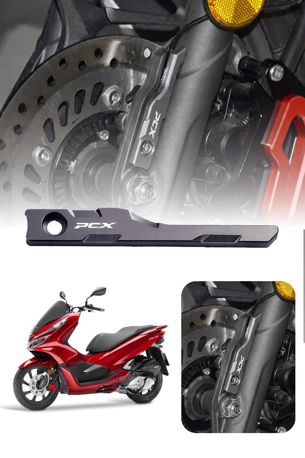 Honda Pcx Uyumlu Abs Sensör Koruma 2021-2026 Cnc Titanyum