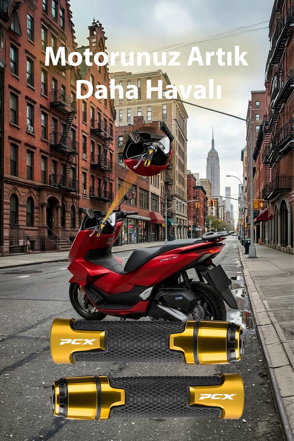 Honda Pcx Uyumlu Alüminyum Elcik 2020-2026 Cnc Gold