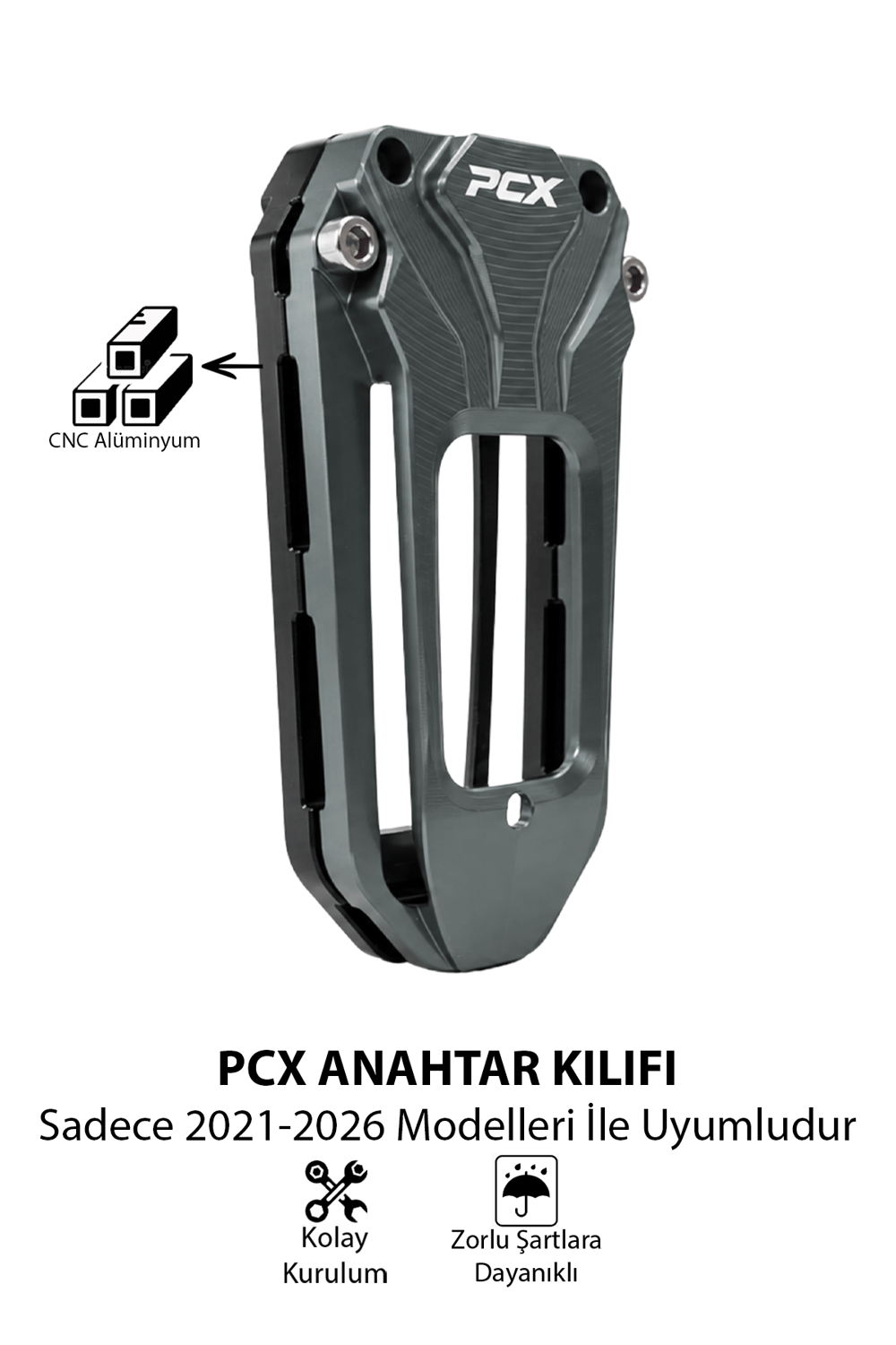Honda Pcx Uyumlu Anahtar Kılıfı 2021-2026 Cnc Titanyum