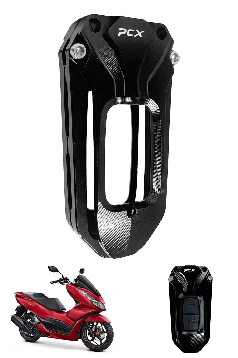 Honda Pcx Uyumlu Anahtar Kılıfı 2021-2026 Cnc Siyah