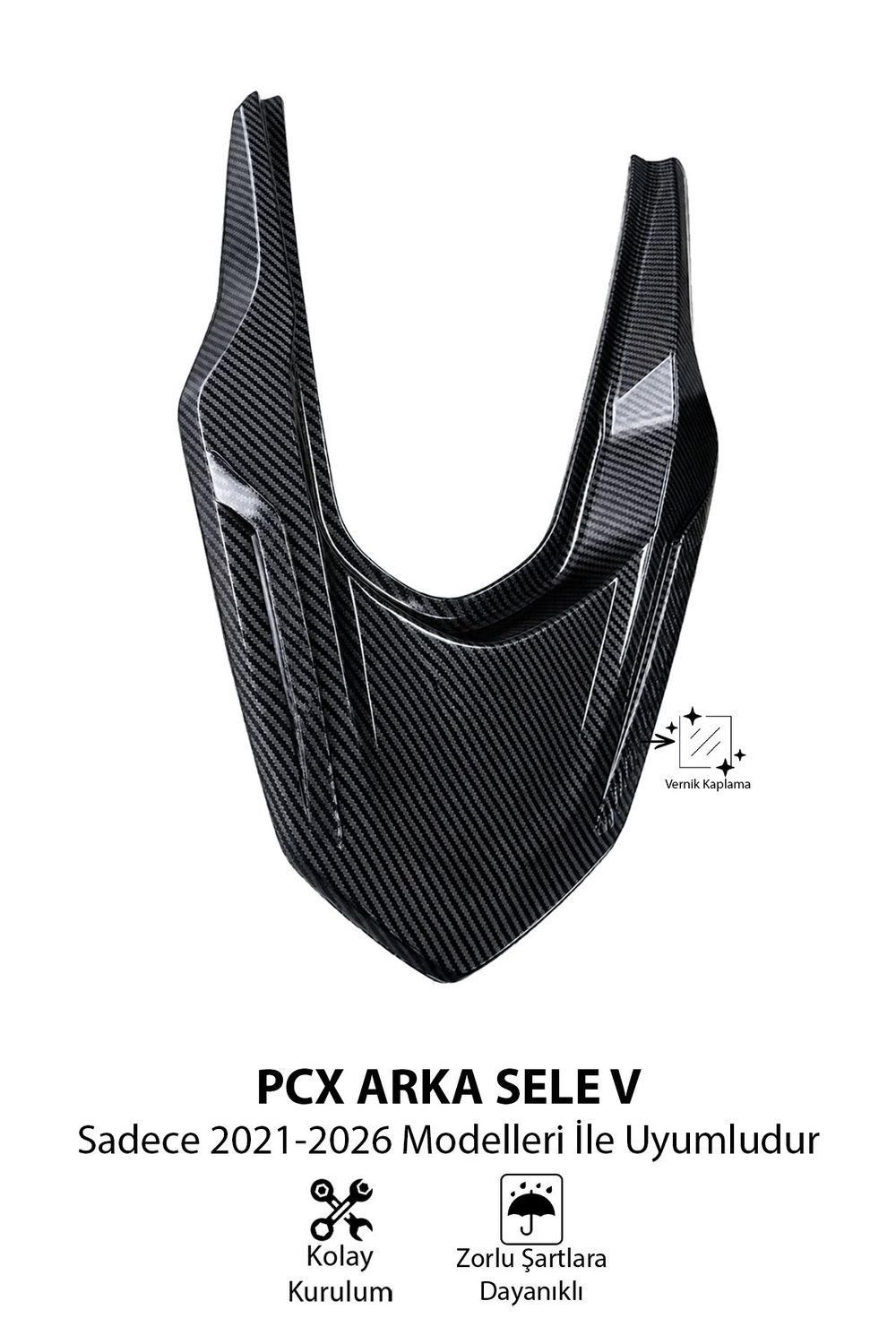 Honda Pcx Uyumlu Arka Sele V 2021-2026 Karbon Desen