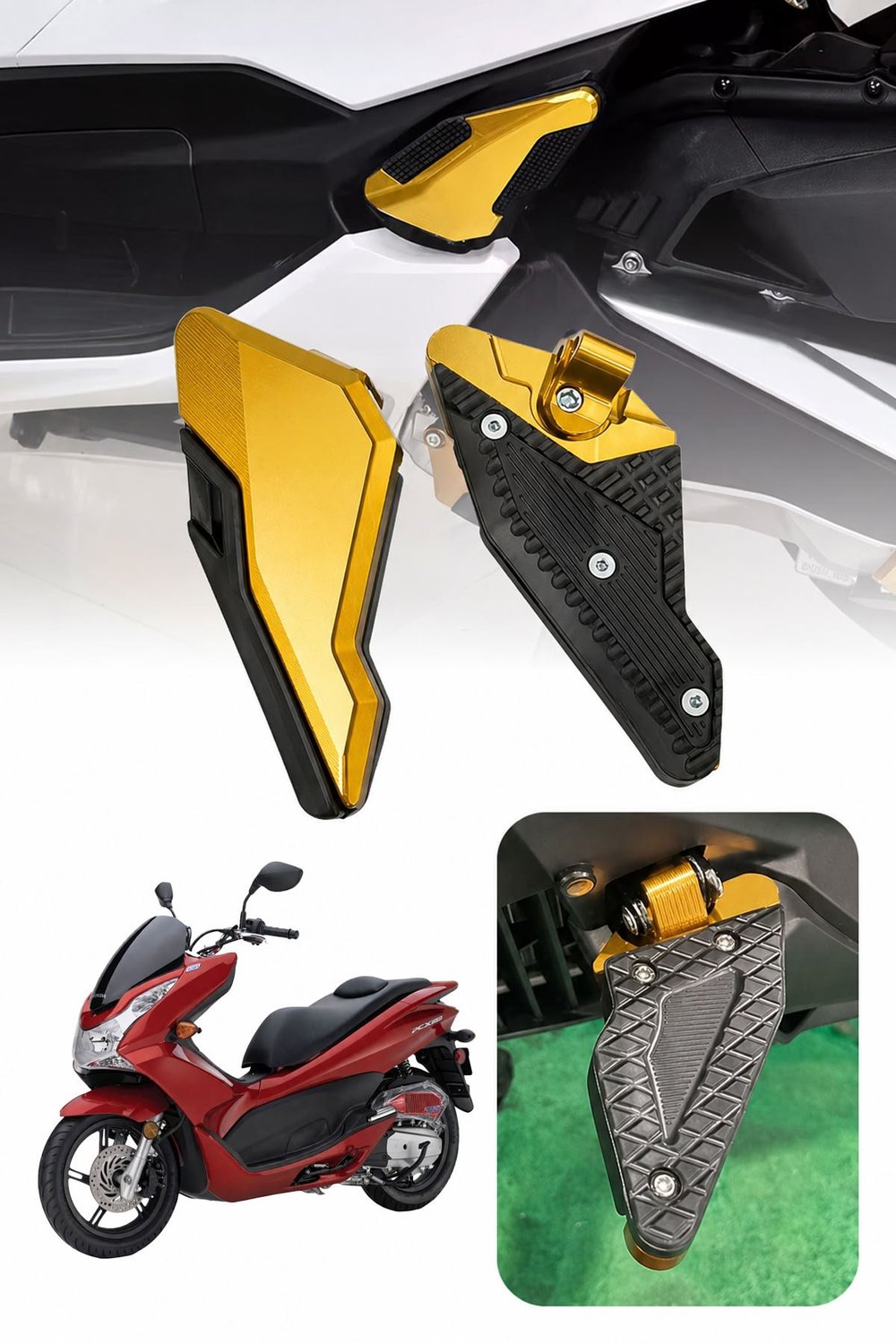Honda Pcx Uyumlu Artçı Basamak 2021-2026 Cnc Gold