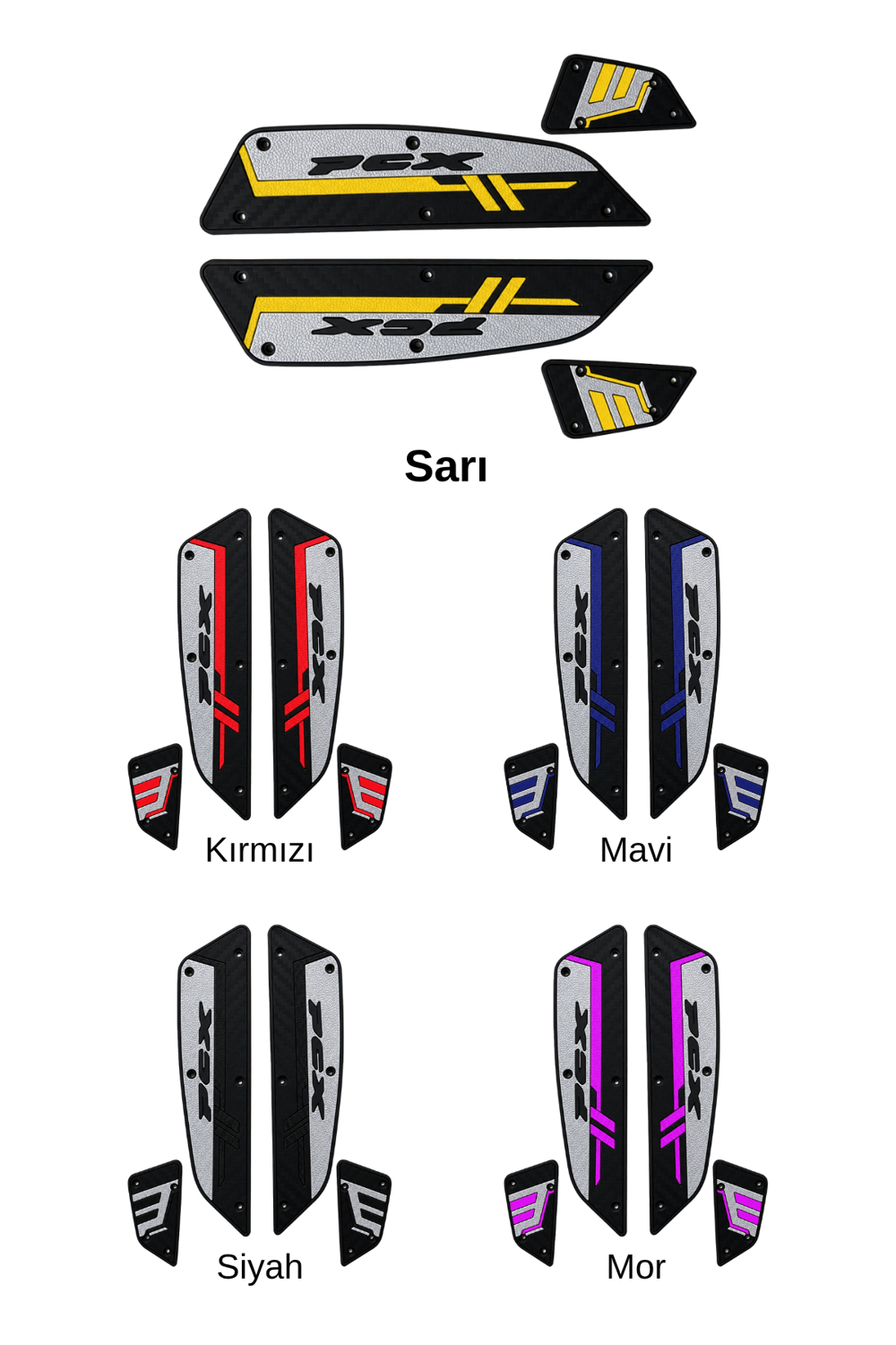 Honda Pcx Uyumlu Basamak Seti 2025-2026 Silikon V1 Sarı