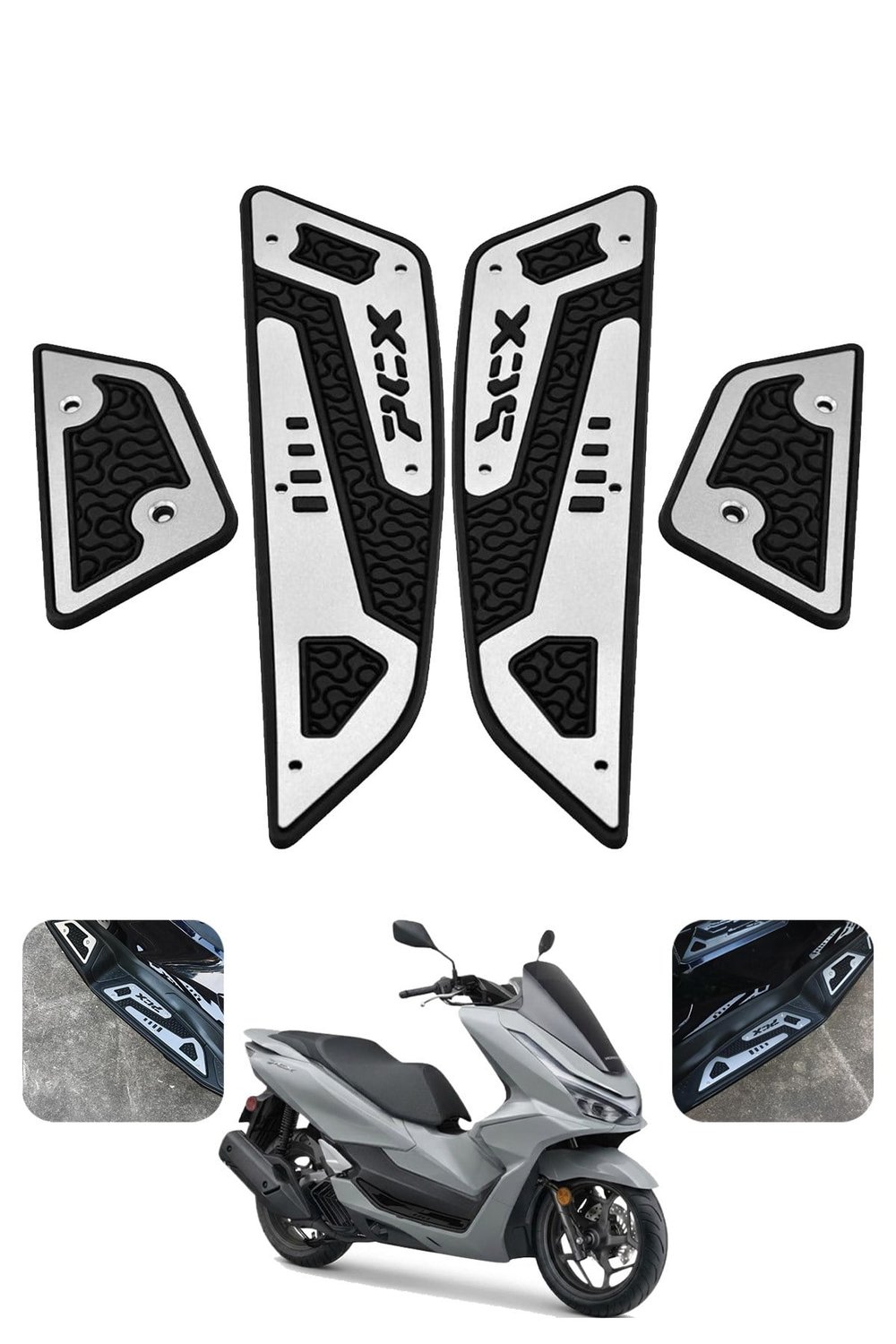 Honda Pcx Uyumlu Basamak Seti 2025 Cnc Gümüş