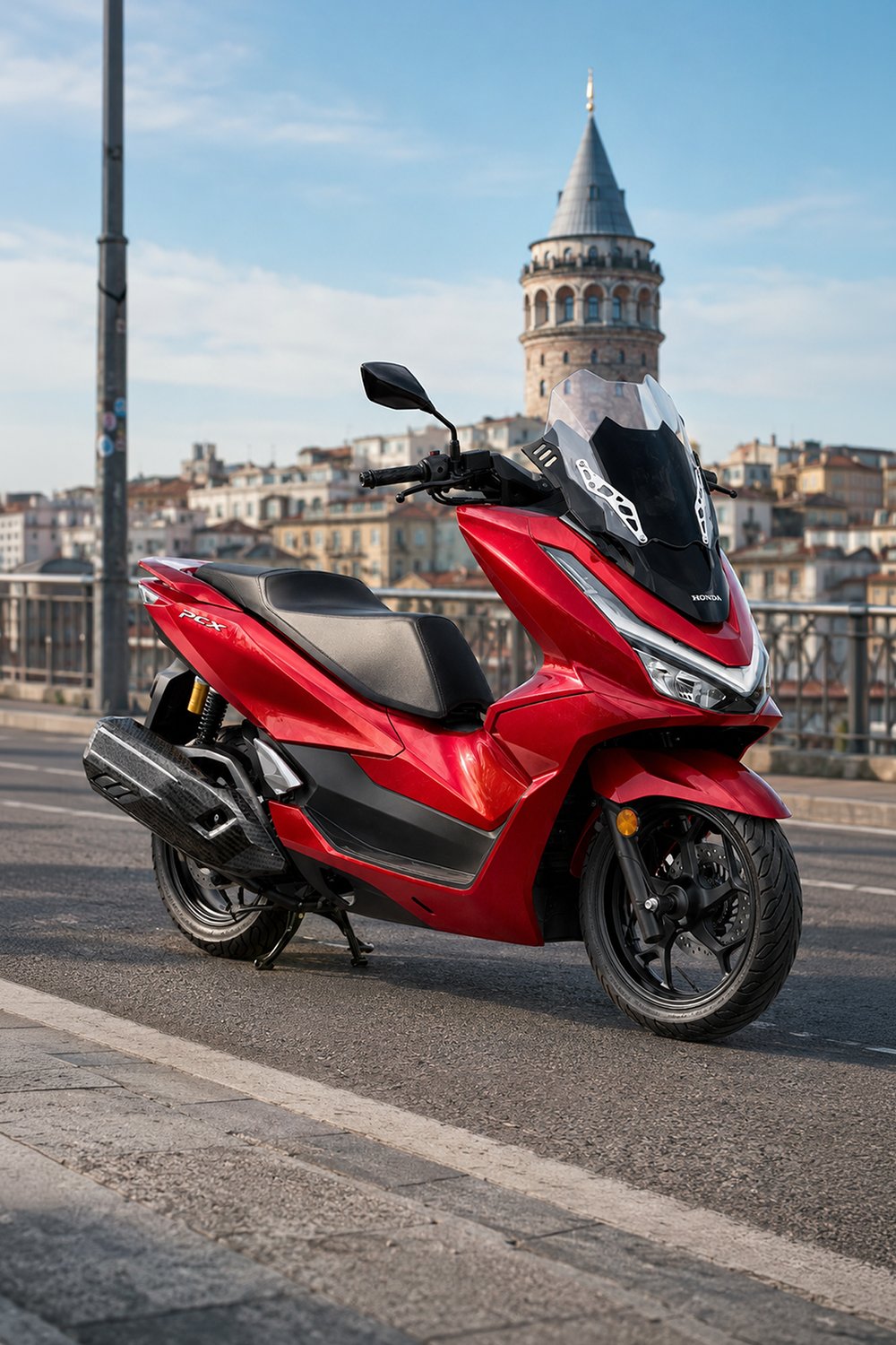 Honda Pcx Uyumlu Çift Katlı Spor Tur Camı Şeffaf 2025-2026 Şeffaf