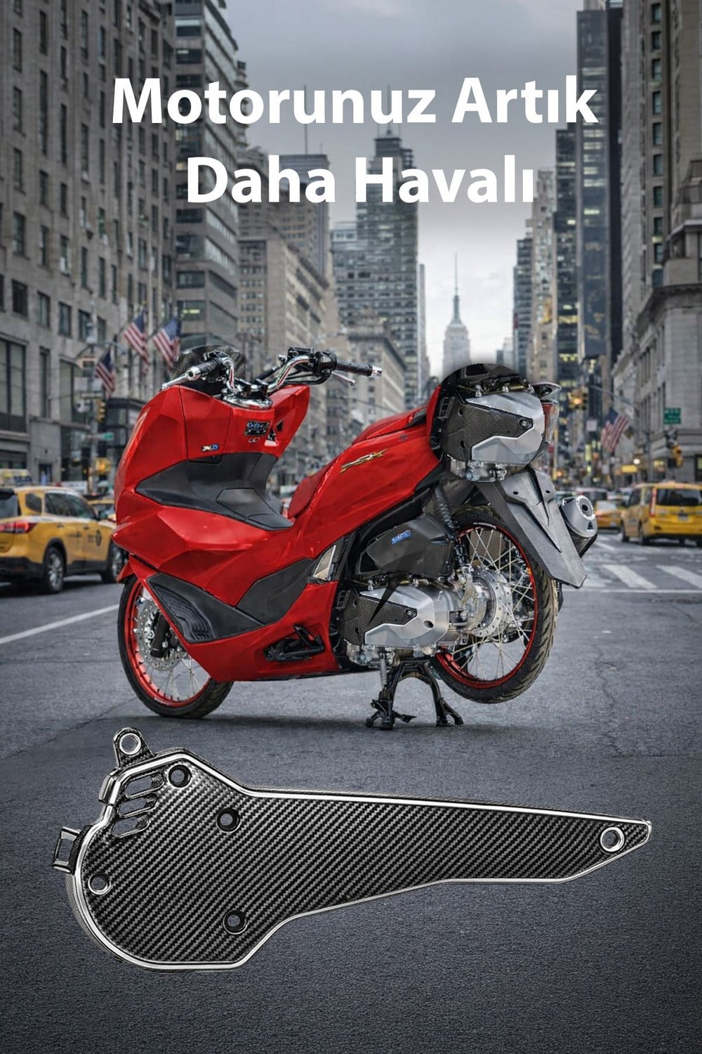 Honda Pcx Uyumlu Debriyaj Kapağı 2021-2026 Karbon Desen