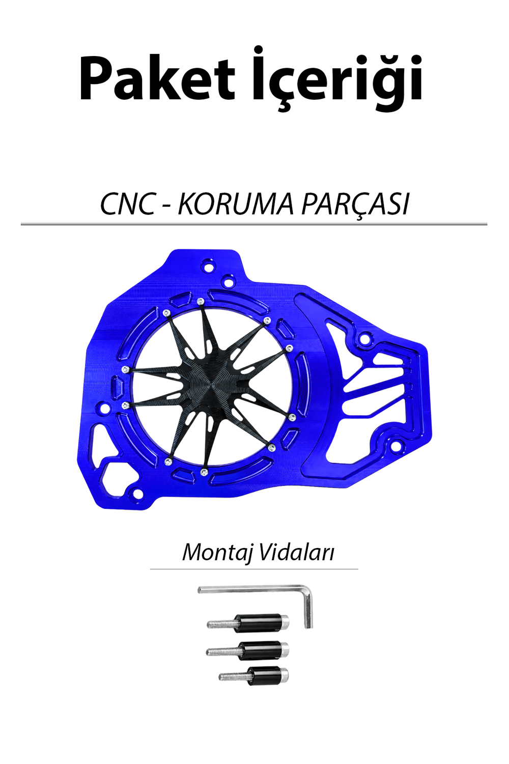 Honda Pcx Uyumlu Deniz Yıldızı Radyatör Koruması 2021-2026 Cnc Mavi