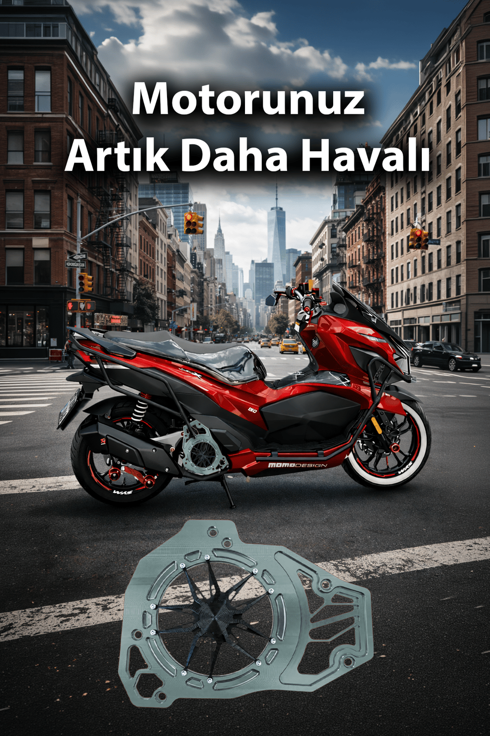 Honda Pcx Uyumlu Deniz Yıldızı Radyatör Koruması 2021-2026 Cnc Titanyum
