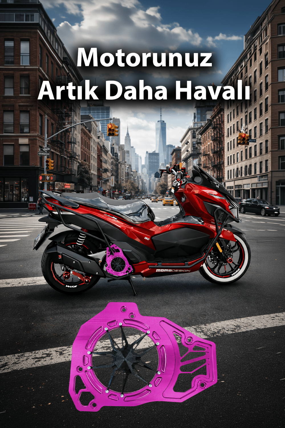 Honda Pcx Uyumlu Deniz Yıldızı Radyatör Koruması 2021-2026 Cnc Mor