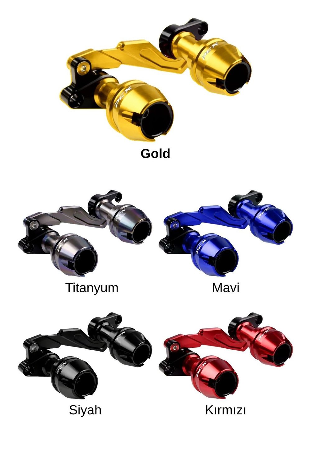 Honda Pcx Uyumlu Egzoz Koruma Takozu 2021-2026 Cnc Gold