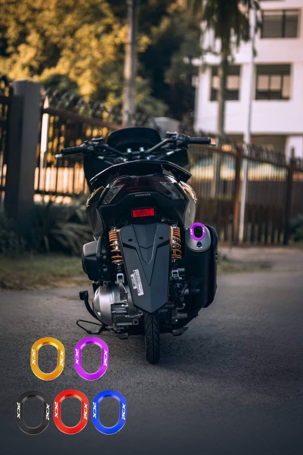 Honda Pcx Uyumlu Egzoz Ucu 2021-2026 Cnc Mor