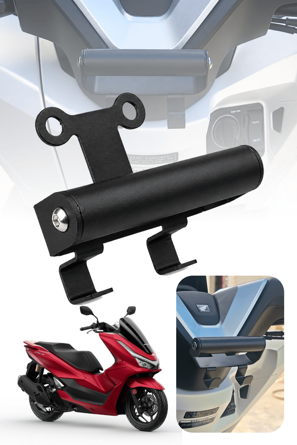 Honda Pcx Uyumlu Gidon Orta Bar 2025-2026 Cnc Siyah