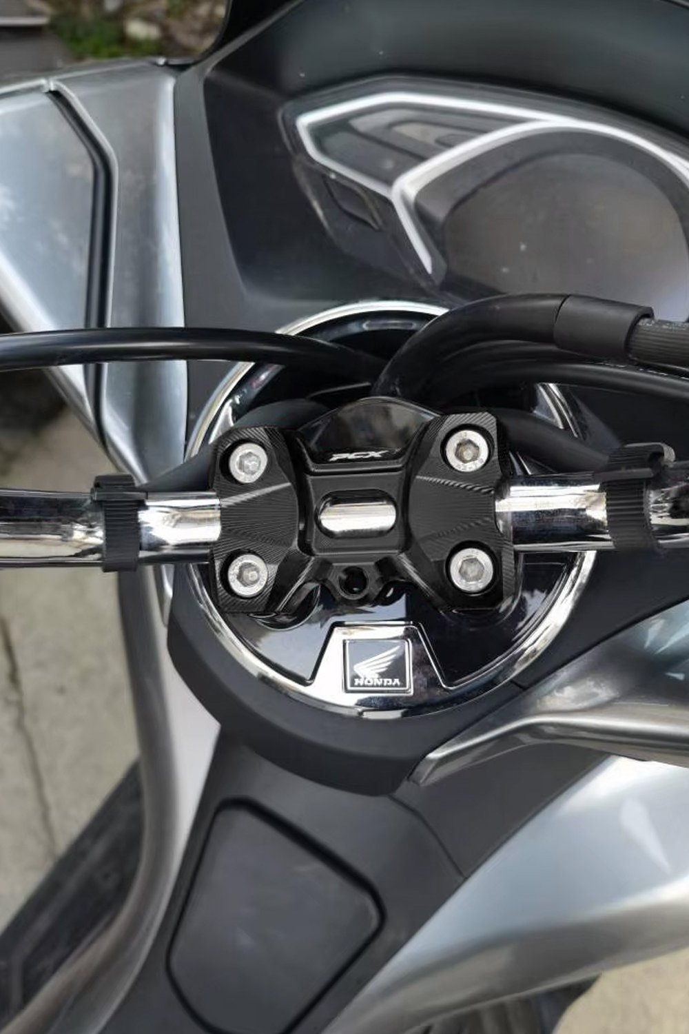 Honda Pcx Uyumlu Gidon Yükseltme 2021-2024 Cnc Siyah
