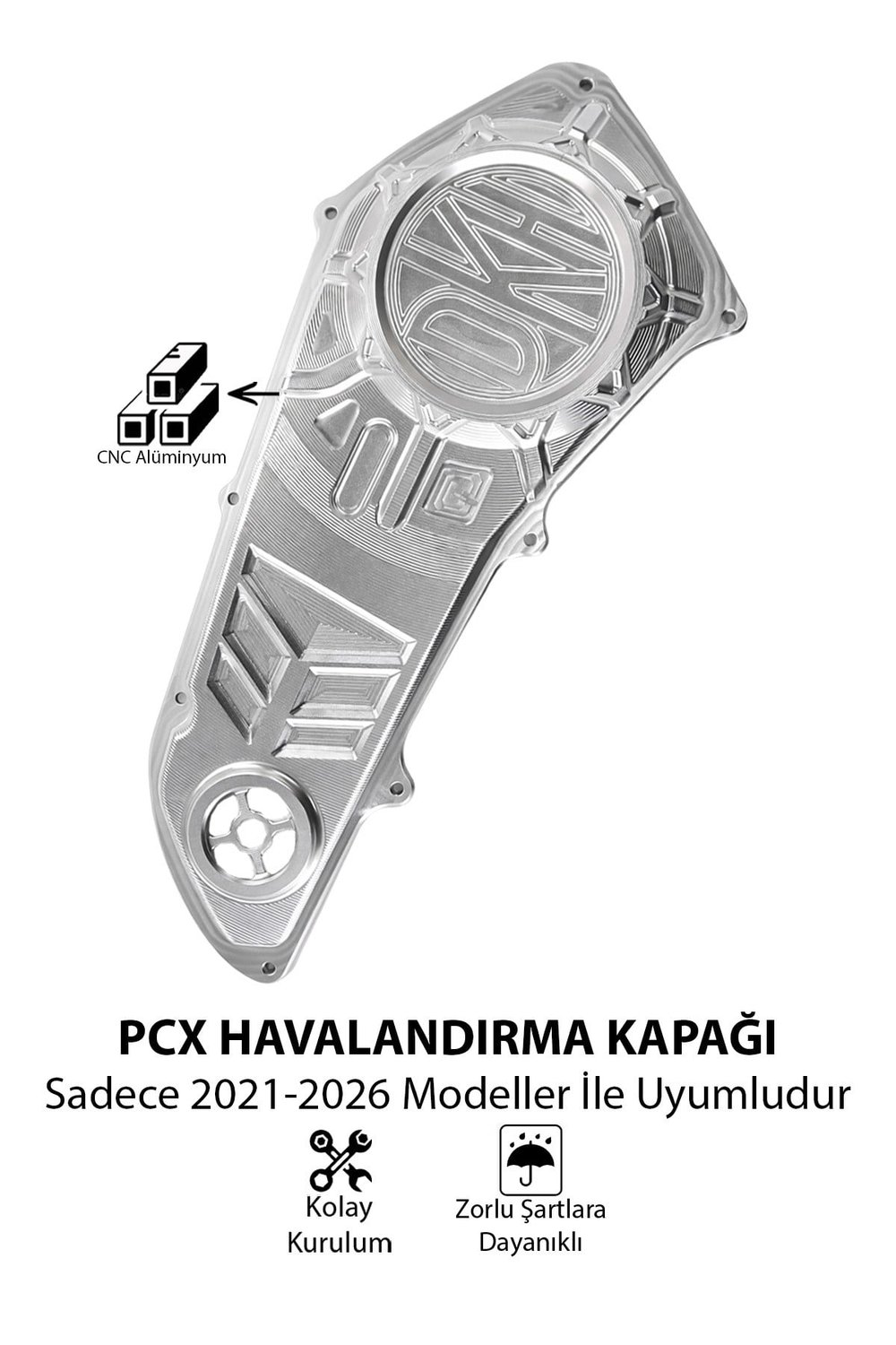 Honda Pcx Uyumlu Hava Filtresi Kapağı 2021-2026 Cnc